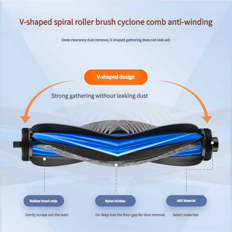 Dust Bag Roller Brush Main Side Brush HEPA Filter Replacement Part Compatible for Ecovacs X11/X11 Pro Robot Vacuum Cleaner Parts