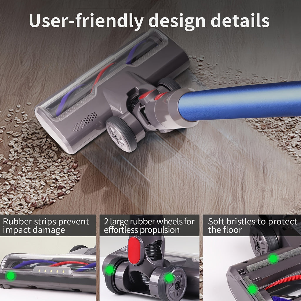 Cleaning Head with Direct Drive That Works with Dyson V7, V8, V10, V11, And V15 Vacuum Cleaners, Suitable for Low Pile Carpets And Hard Surfaces