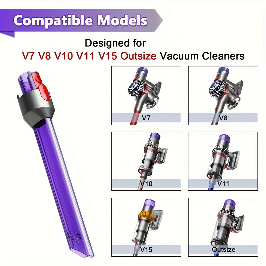 LED Light Pipe Crevice Tool Suction Crevice Head for Dyson V7 V8 V10 V11 V15 Vacuum Cleaner Replacement Parts