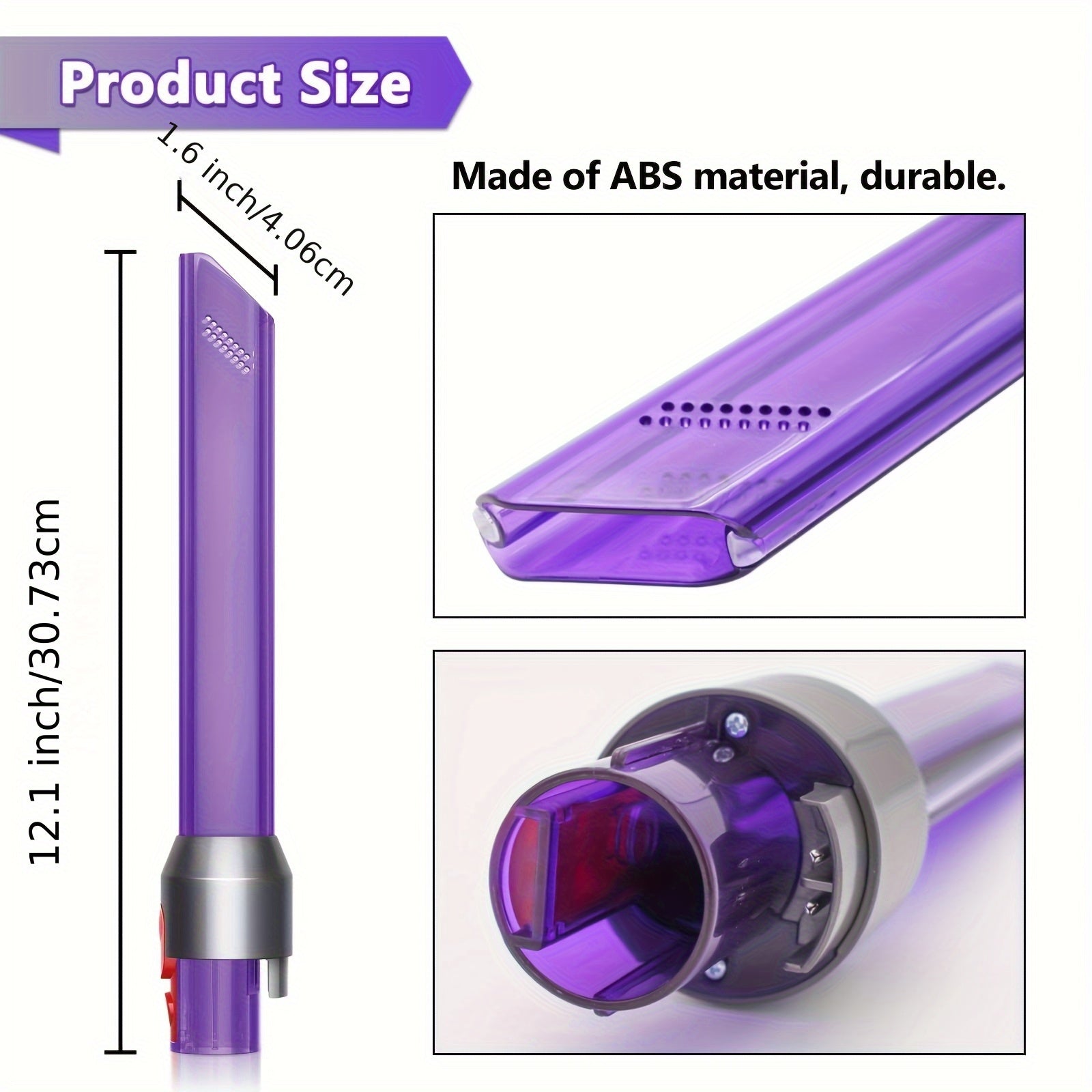 LED Light Pipe Crevice Tool Suction Crevice Head for Dyson V7 V8 V10 V11 V15 Vacuum Cleaner Replacement Parts