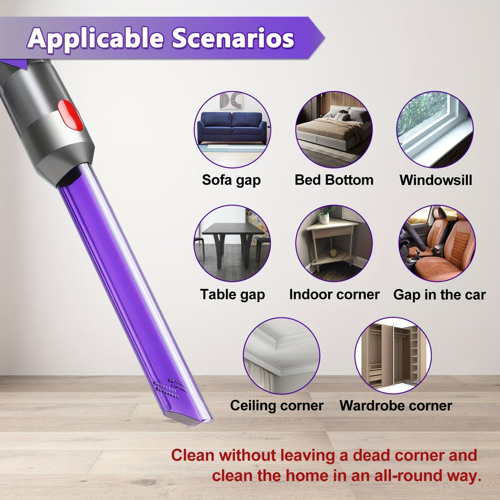 LED Light Pipe Crevice Tool Suction Crevice Head for Dyson V7 V8 V10 V11 V15 Vacuum Cleaner Replacement Parts