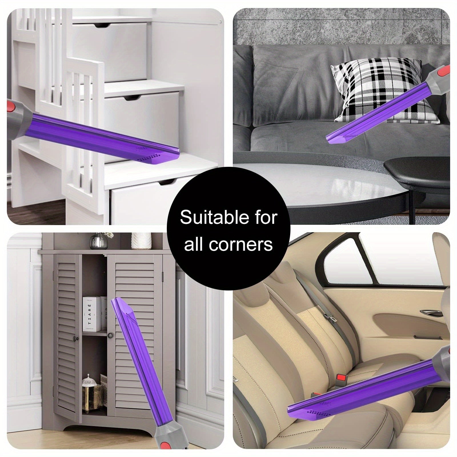 LED Light Pipe Crevice Tool Suction Crevice Head for Dyson V7 V8 V10 V11 V15 Vacuum Cleaner Replacement Parts