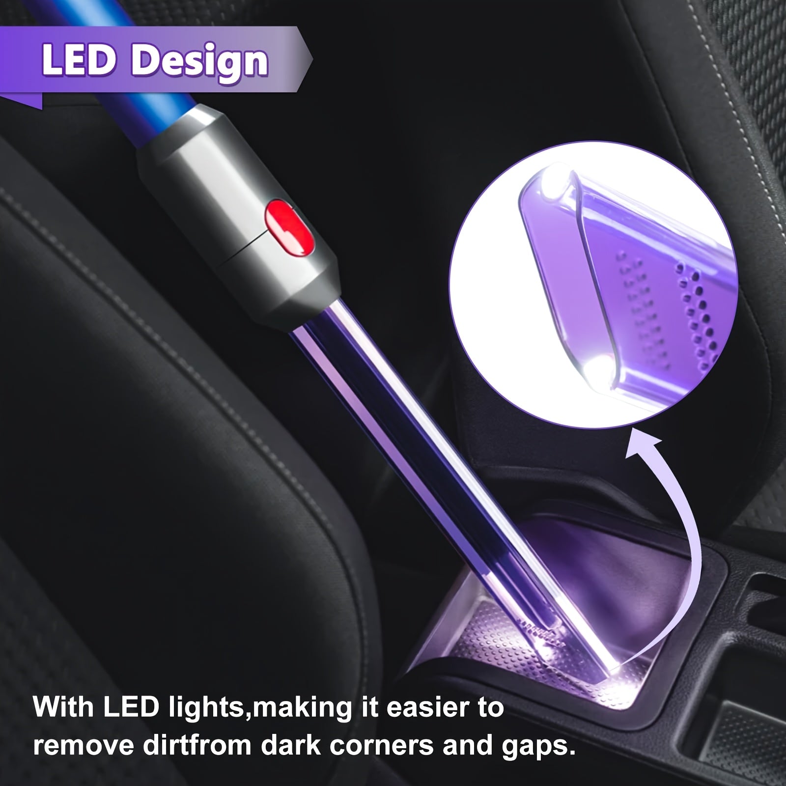 LED Light Pipe Crevice Tool Suction Crevice Head for Dyson V7 V8 V10 V11 V15 Vacuum Cleaner Replacement Parts