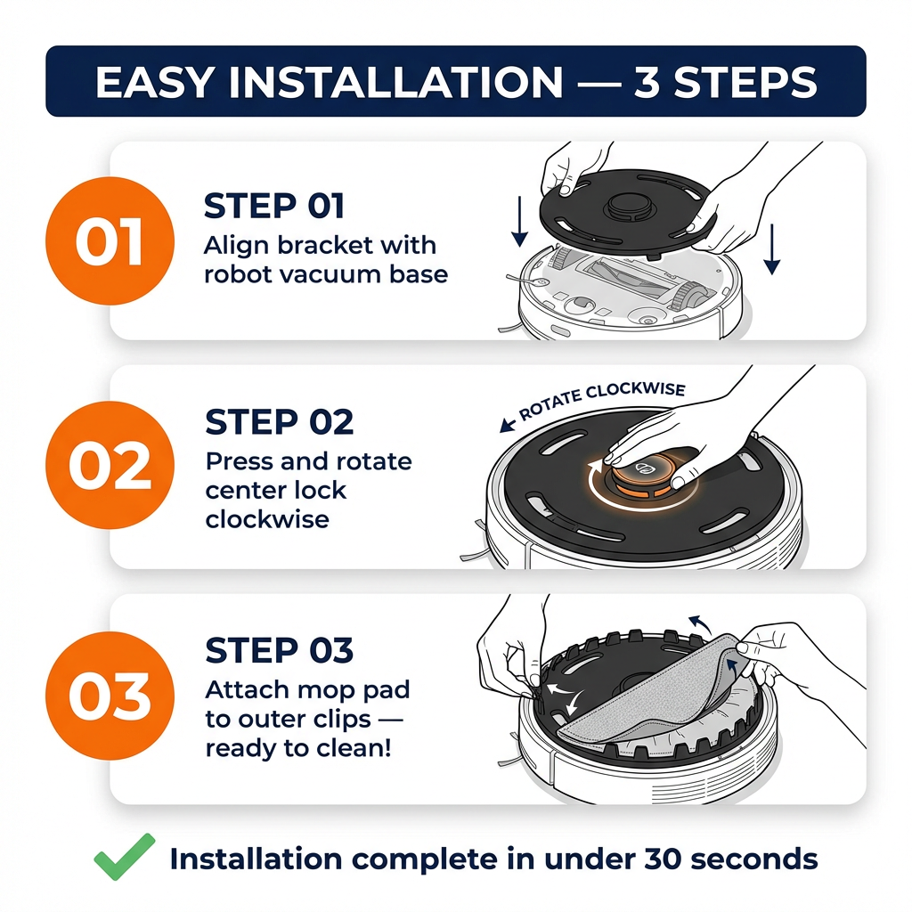 Factory Supply High Quality Replacement Mop Plate Bracket for Xiaomi Mijia 5C OV42CN Robot Vacuum Cleaner Spare Part Components