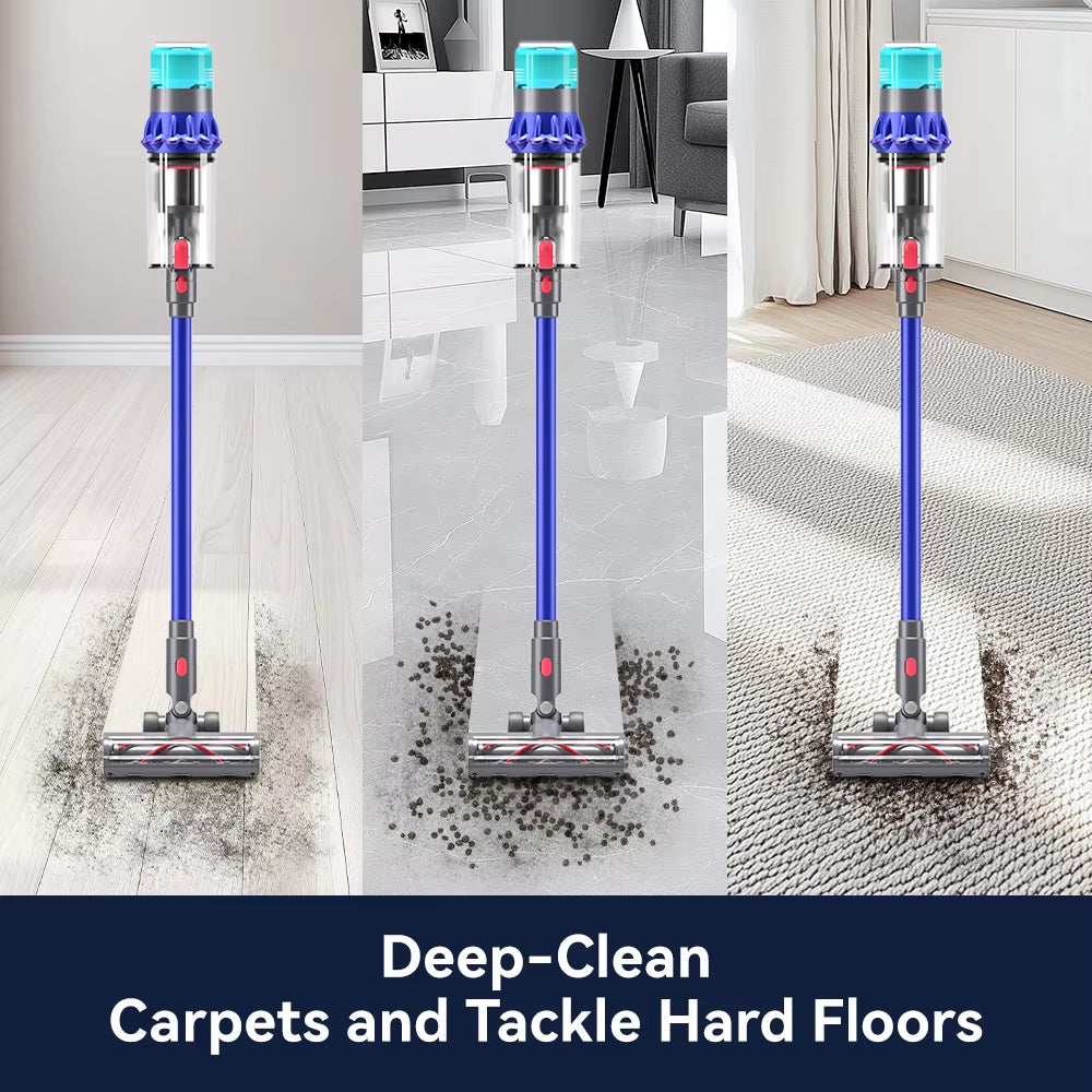 Intelligent Display Screen Detachable Battery Cordless Handheld Stick Vacuum Cleaner Bagless Design for Home Carpet Pet Hair