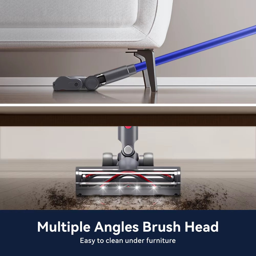 Intelligent Display Screen Detachable Battery Cordless Handheld Stick Vacuum Cleaner Bagless Design for Home Carpet Pet Hair