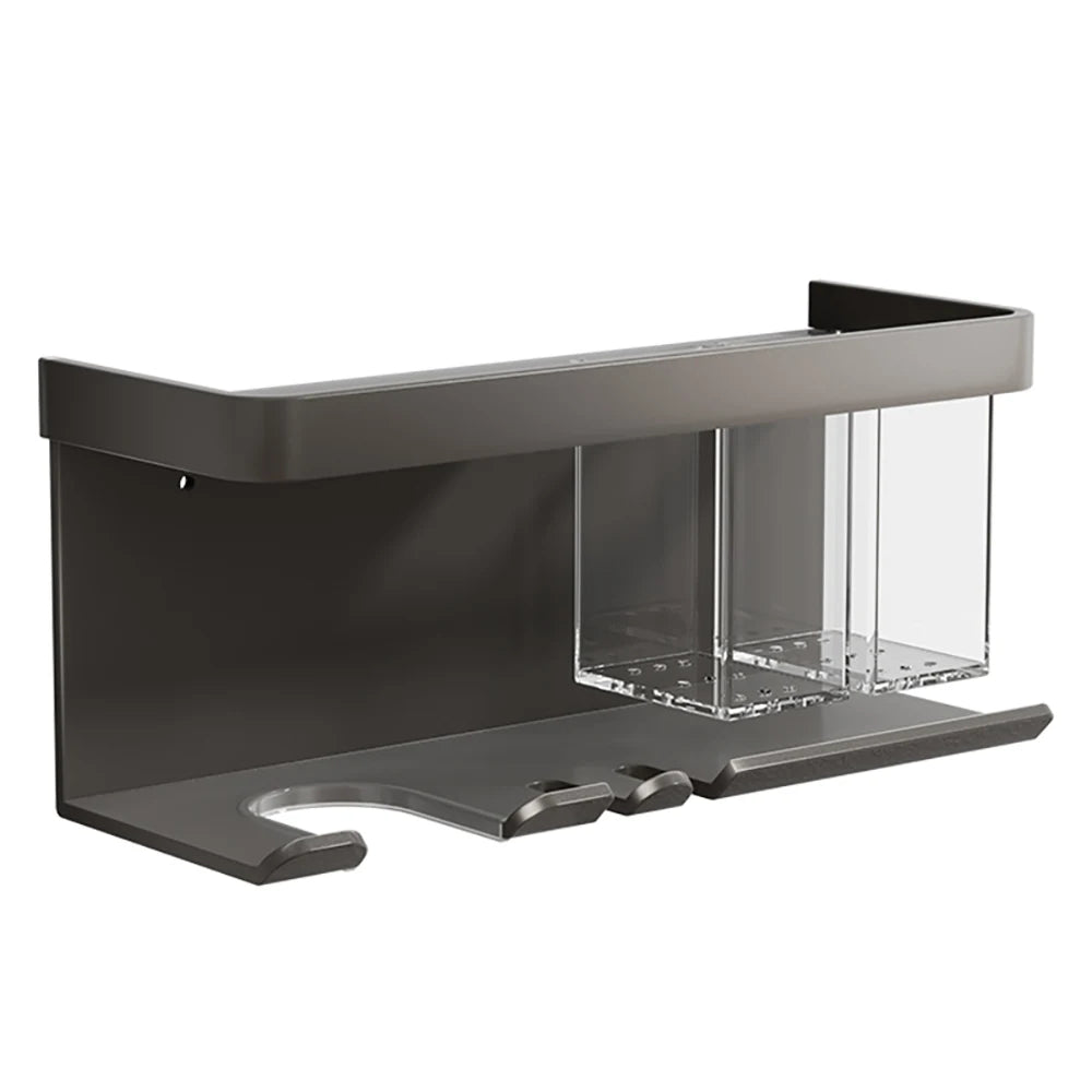 Hair Dryer Storage Holder Bathroom Wall Mounted Shelf Accessories Hair Brush Bracket Stainless Steel Hair Dryer Holder