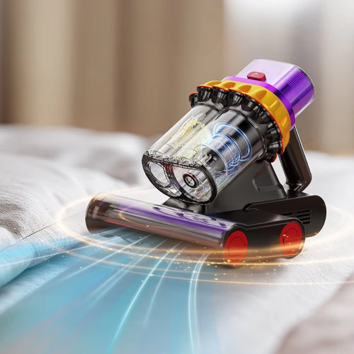 400W Bed Vacuum Cleaner with Dust Sensor | Ultrasonic and High Temperature, Suitable for Handheld Cleaning of Beds, Sofas, Carpets, Cribs, Mattresses | HEPA Filter, 196.85-275.59inch Cord, 120V, ABS Resin Body, Whirlwind Dust Box