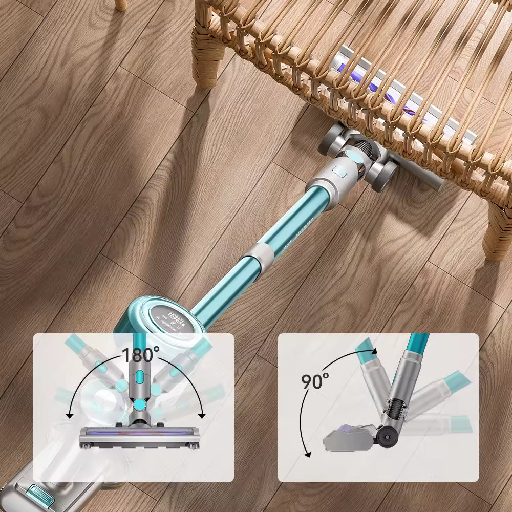 Cordless Vacuum Cleaner for Home, 6-in-1 Rechargeable Electric Handheld Vacuum Cleaner/detachable Battery, Running Time Of 45 Minutes, 50.5-ounce Dust Cup, LED Brush, Home Vacuum Cleaner, Hardwood Floor, Carpet And Pet Hair Car Cleaning