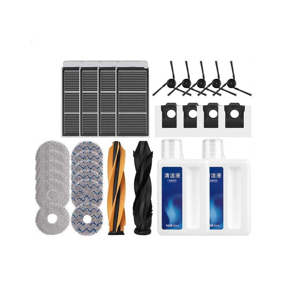 Side Brush Dust Bag Mop Cloth Replacement Parts Compatible for Dreame X50 Pro/Ultra S40 X40 Enhanced Robot Vacuum Accessories