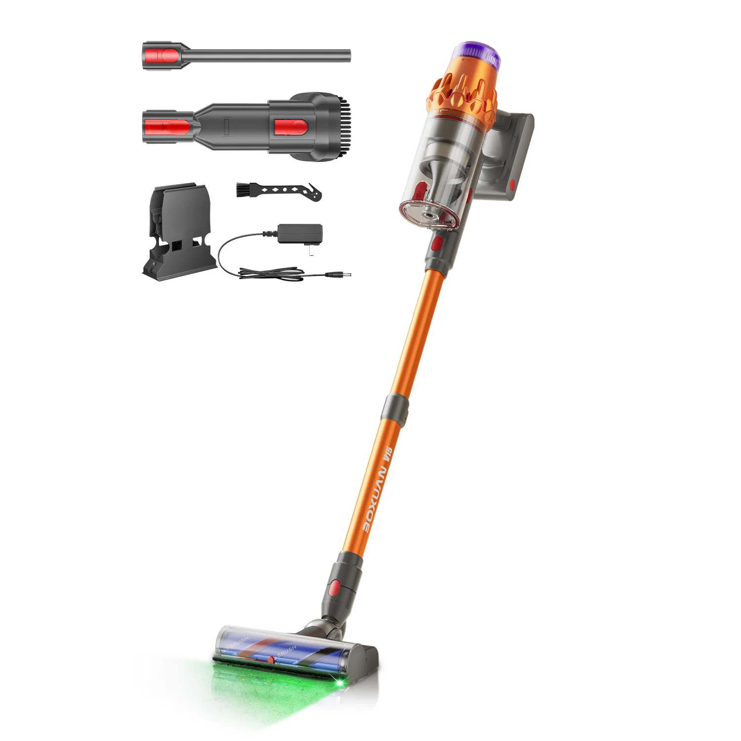 Cordless Vacuum Cleaner Suitable for Home Use, Handheld Vacuum Cleaner, Rechargeable Electric Handheld Vacuum Cleaner/high Suction/removable Battery, 10-18-35 Three-speed Adjustment, Rechargeable LED Brush, Suitable for Home, Car, Pets