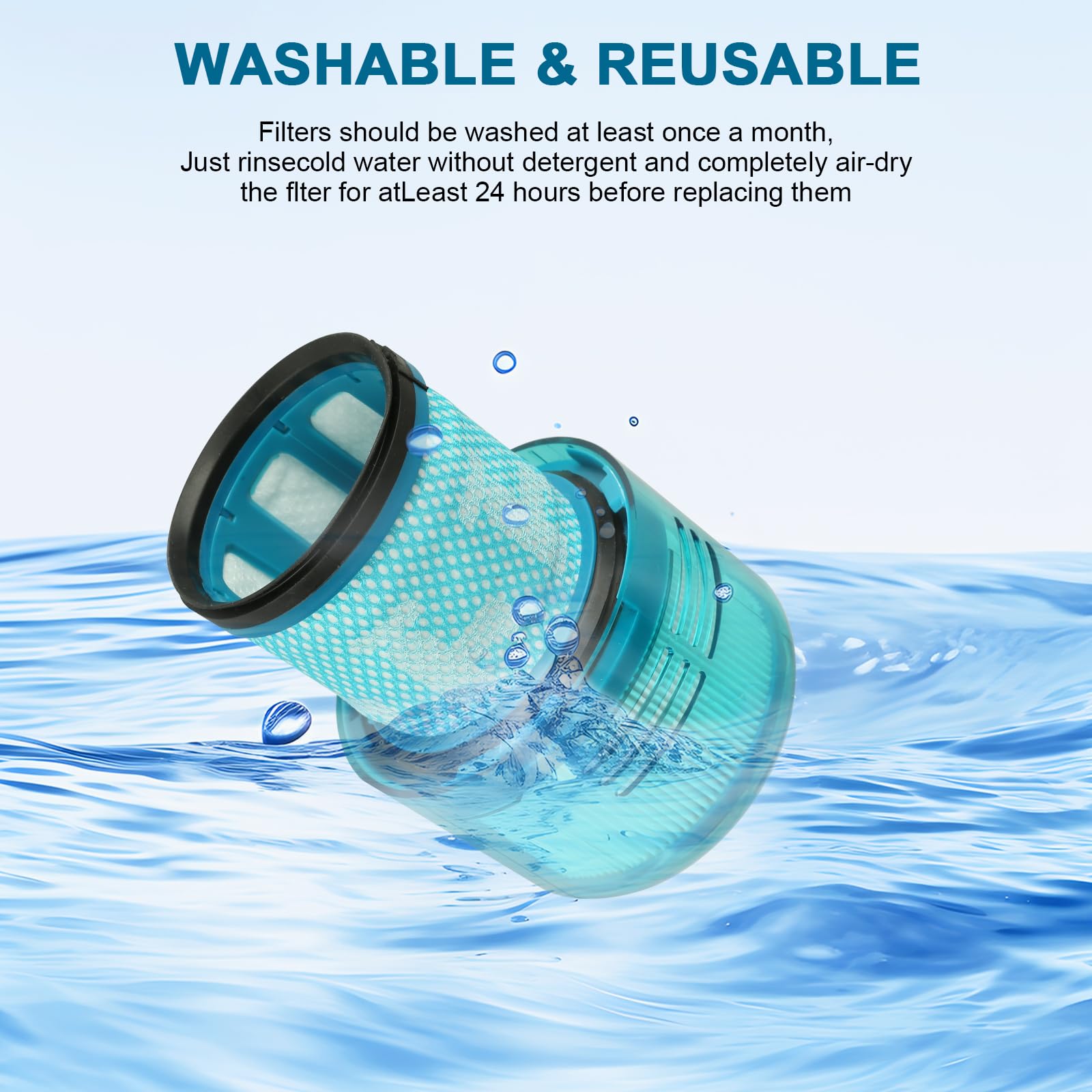 3 Pack Post Hepa Filter for Dyson V15 SV14 Vacuum Filters Replacement Cordless Vacuum Cleaner Parts Replacement Filter