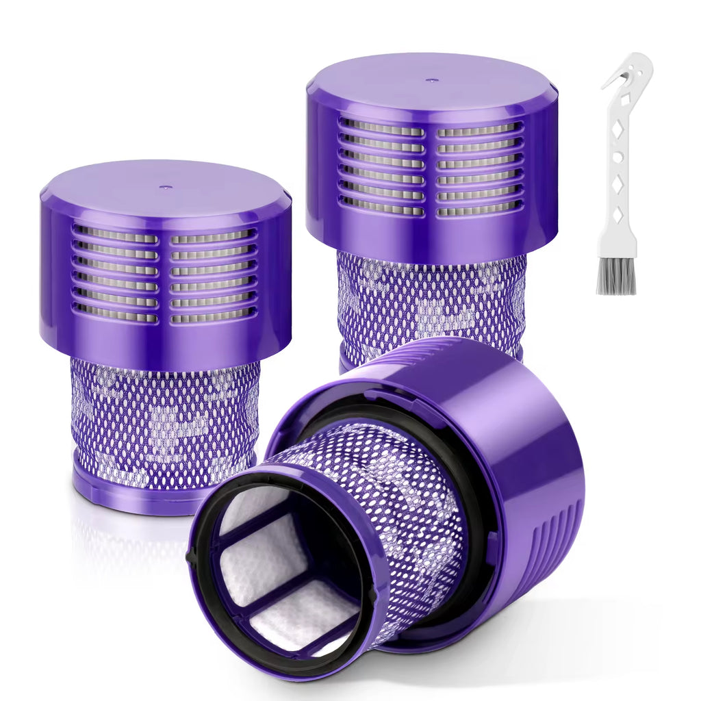 3 PACK HEPA Replacement V10 Filters Compatible with V10 Cyclone series, V10 Absolute, V10 Animal, V10 Total Clean, V10 Motorhead, SV12, Part No. 969082-01, Washable and Reusable