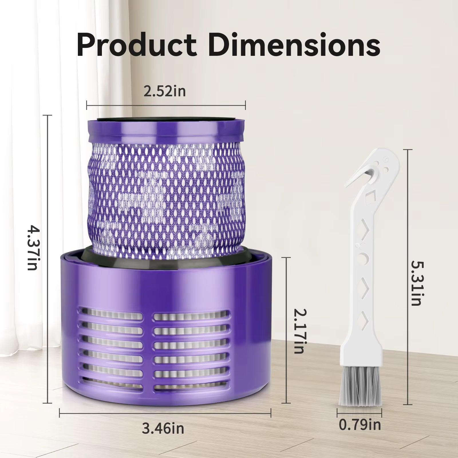 3 PACK HEPA Replacement V10 Filters Compatible with V10 Cyclone series, V10 Absolute, V10 Animal, V10 Total Clean, V10 Motorhead, SV12, Part No. 969082-01, Washable and Reusable