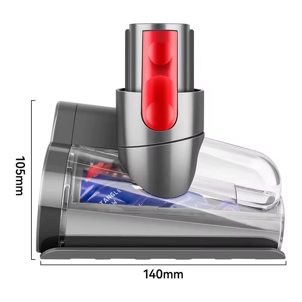 Mini Motorized Brush Head Compatible with Dyson V7 V8 V10 V11 V15 Vacuum Cleaners - Pet Hair Removal Vacuum Attachment - Hair Screw Tool for Carpeted Stairs, Couch/Sofa Cushions, Car Carpet