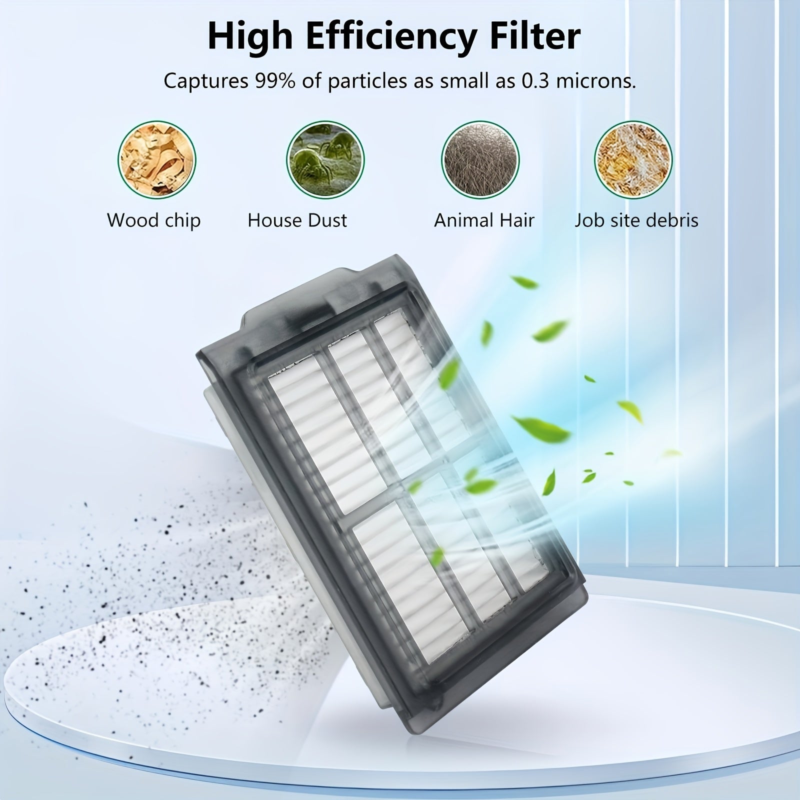 Main Brush HEPA Filter Side Brush Dust Bag Mop Cloth Replacement Fit for IRobots Roombas 505 Combo & 405 Combo Vacuum Cleaner