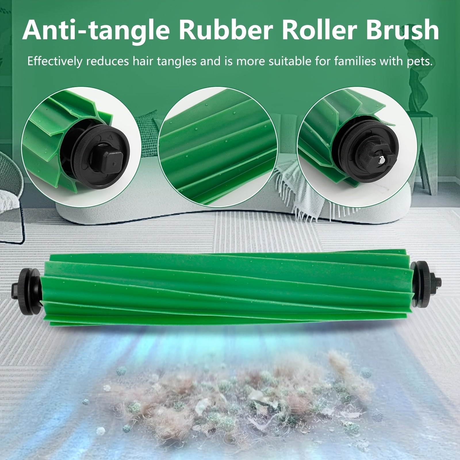 Main Brush HEPA Filter Side Brush Dust Bag Mop Cloth Replacement Fit for IRobots Roombas 505 Combo & 405 Combo Vacuum Cleaner