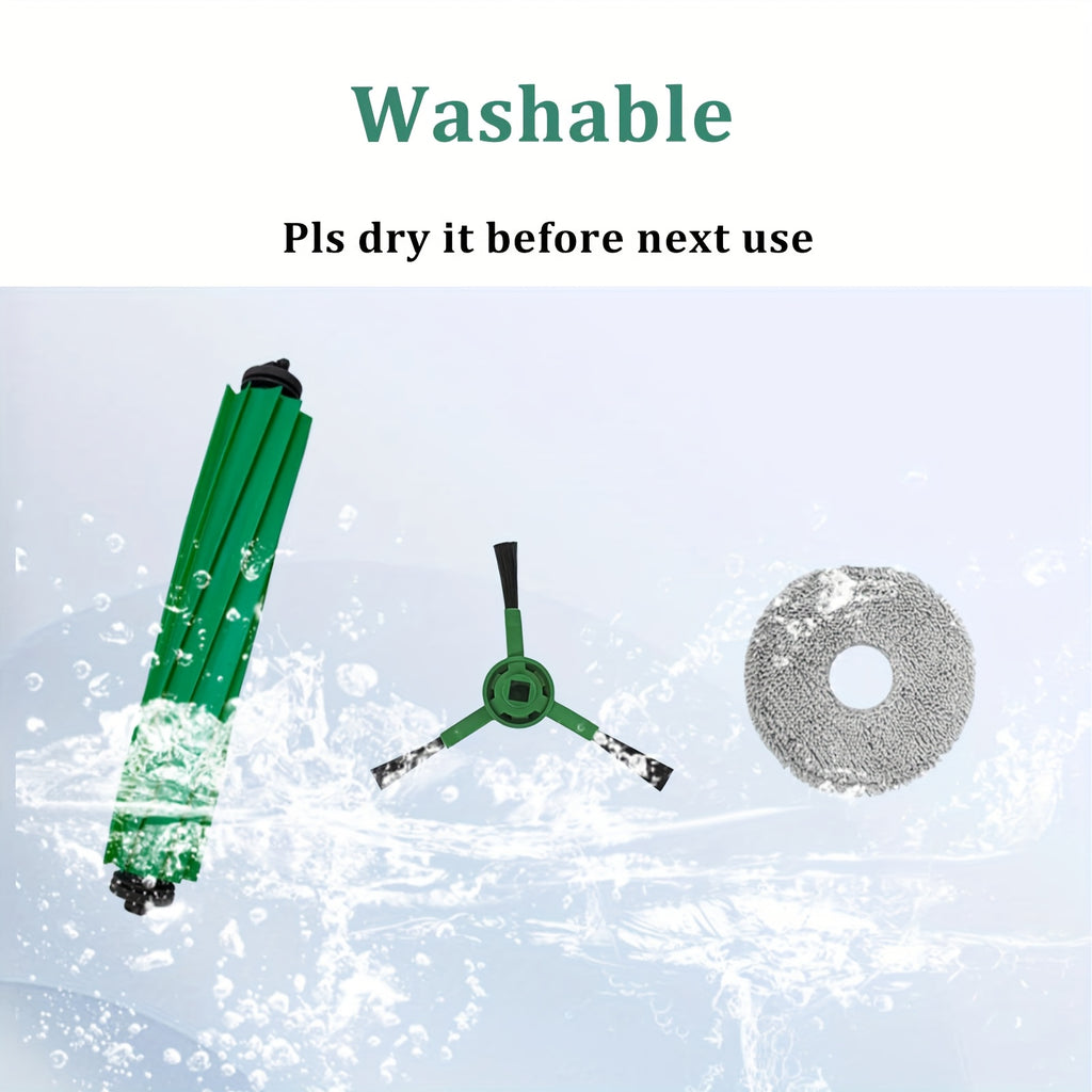 Main Brush HEPA Filter Side Brush Dust Bag Mop Cloth Replacement Fit for IRobots Roombas 505 Combo & 405 Combo Vacuum Cleaner