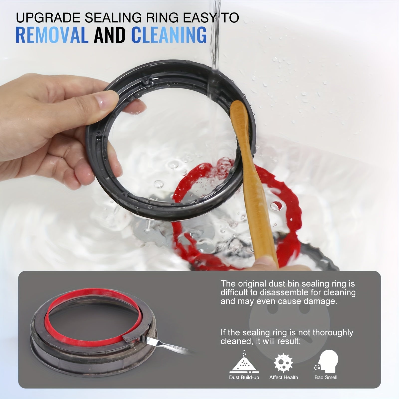 Enhanced Dust Bin Canister for Dyson V11 V15 SV14 SV15 SV22 Vacuum Cleaner Parts, Replace 970050-01 965443-01 with HEPA Filter
