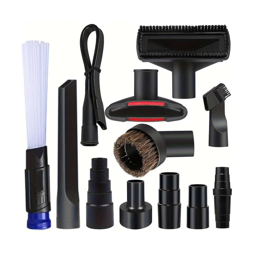 Universal Vacuum Cleaner Attachment Cleaning Tool Horsehair Brush Nozzles Crevice Tools Suitable for 1 1/4 Inch 1 3/8 Inch Hoses