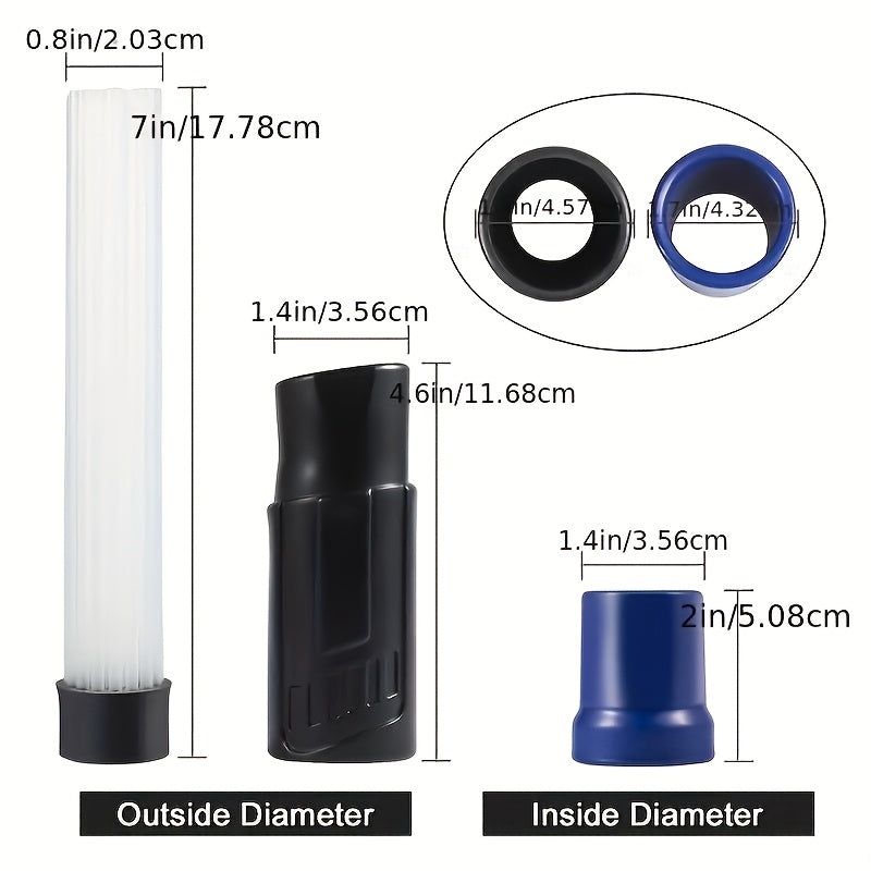 Universal Vacuum Cleaner Attachment Cleaning Tool Horsehair Brush Nozzles Crevice Tools Suitable for 1 1/4 Inch 1 3/8 Inch Hoses