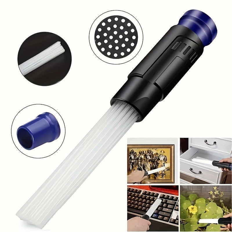 Universal Vacuum Cleaner Attachment Cleaning Tool Horsehair Brush Nozzles Crevice Tools Suitable for 1 1/4 Inch 1 3/8 Inch Hoses