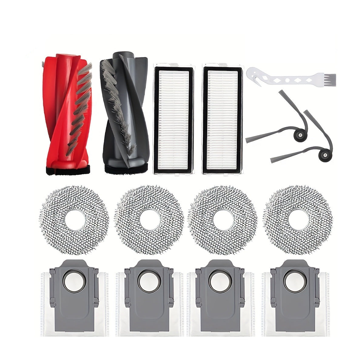 Main Brush Mop Pad Hepa Filter Dust Bag Replacement Parts for Roborock Qrevo Curv/ P20 Pro/Qrevo Edge Vacuum Cleaner Accessories