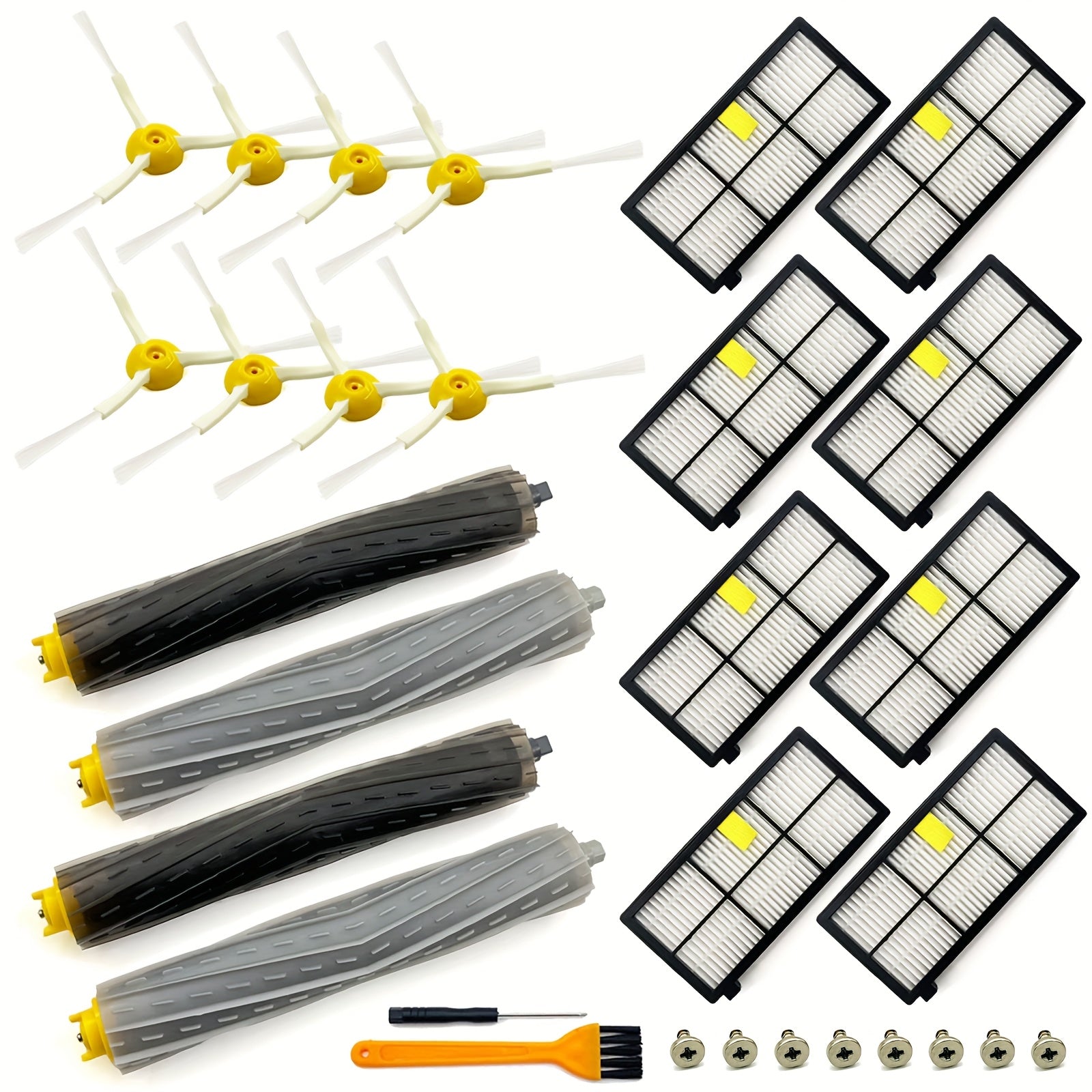 Main Side Brush Hepa Filter Parts Compatible for IRobots Roombas 850 860 861 864 866 870 871 880 890 891 960 961 980 981