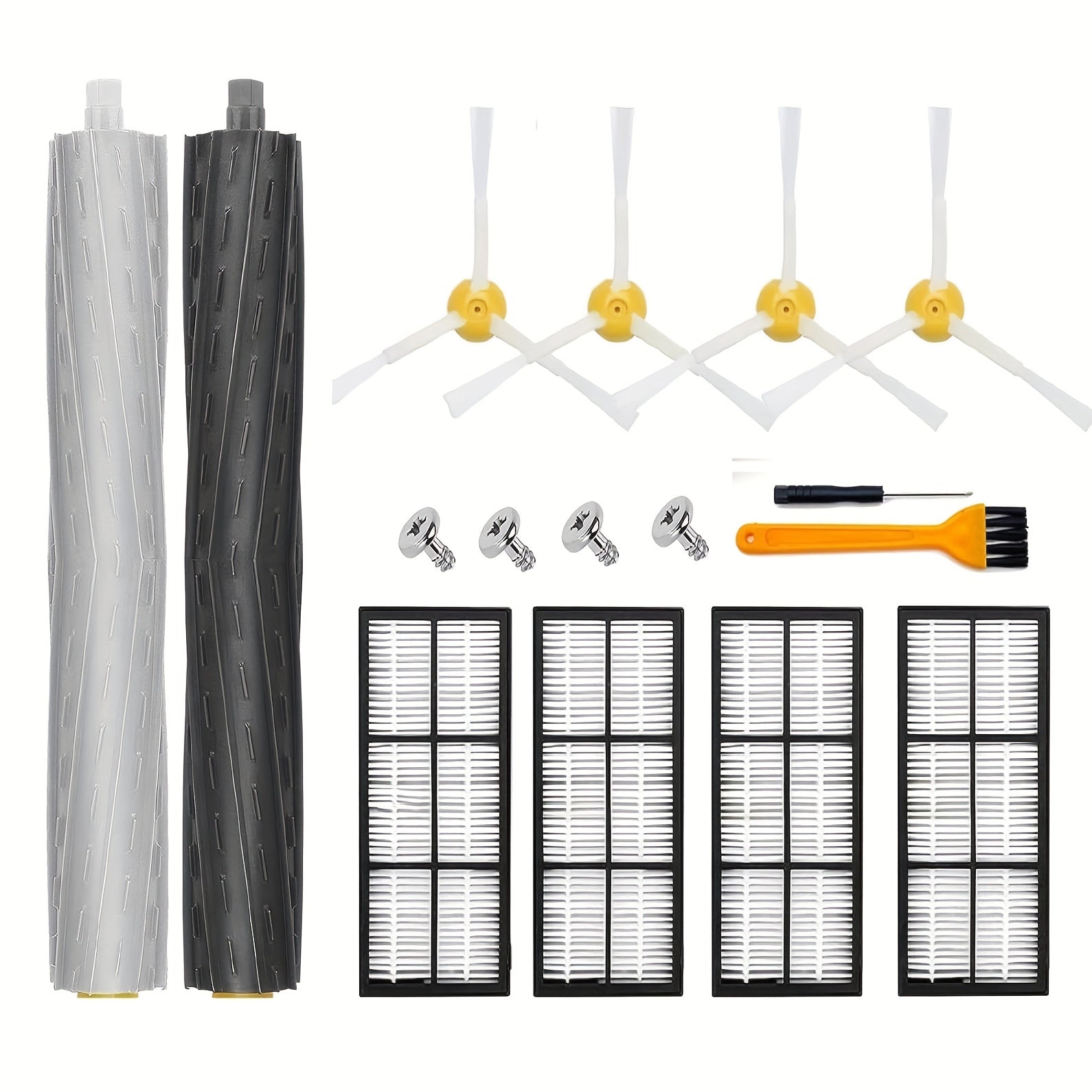Main Side Brush Hepa Filter Replacement Parts Compatible for IRobots Roombas 850 860 861 864 866 870 880 890 891 960 961 980 981