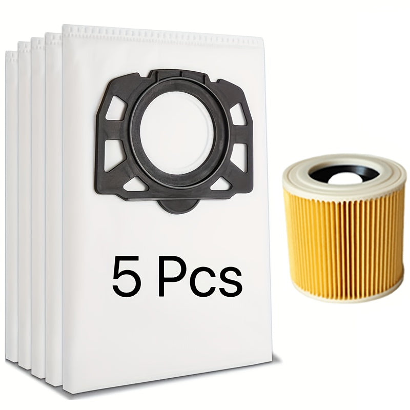 Replacement Vacuum Bags and Filter Part No 2.863-314.0 for WD2 Plus WD3 Wd3s KFI 357 SE4001 SE4002 KA 40