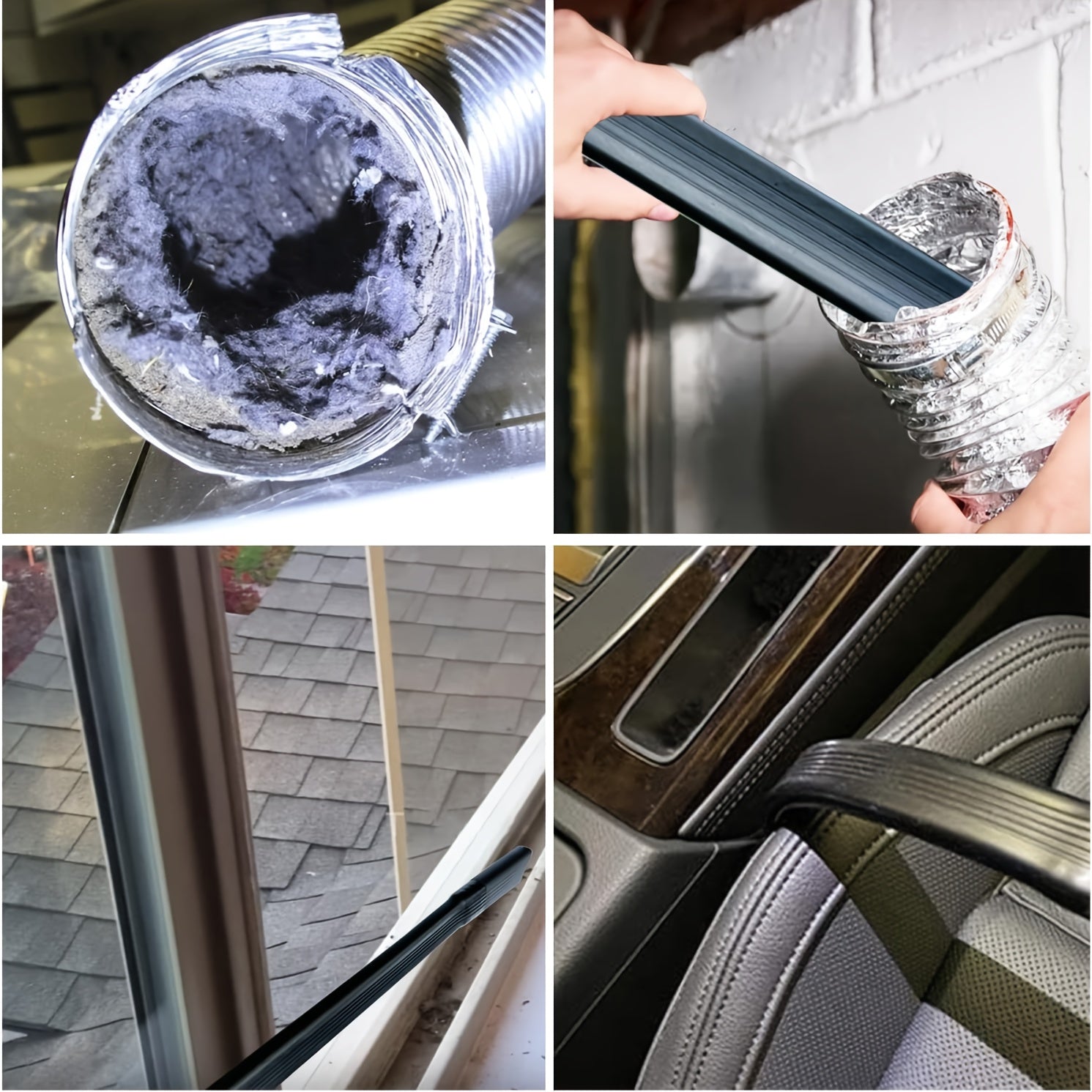 ABS Material Long Flexible Crevice Tool Dryer Vent Cleaner Vacuum Attachment Fit for Dyson V7 V8 V10 V11 V15