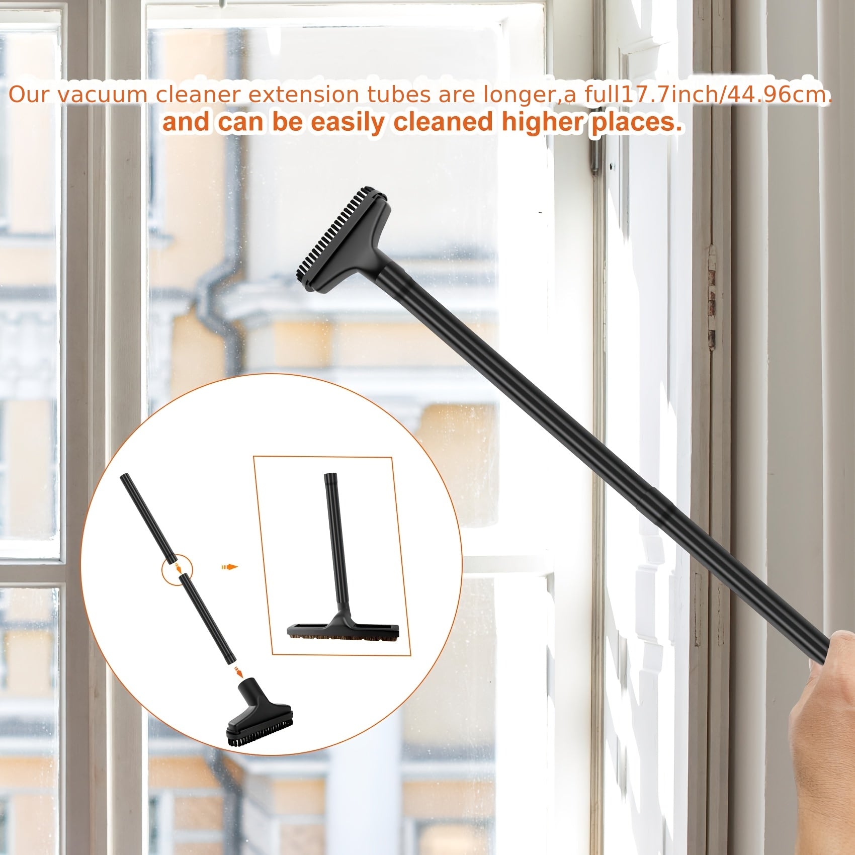2 1/2"", 1 1/4"", and 1 7/8"" Sizes Universal Extension Wand Hose Adapter Vacuum Cleaner Accessory Fit for Wet and Dry Vacuums
