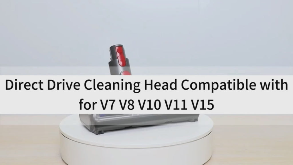 Cleaning Head with Direct Drive That Works with Dyson V7, V8, V10, V11, And V15 Vacuum Cleaners, Suitable for Low Pile Carpets And Hard Surfaces