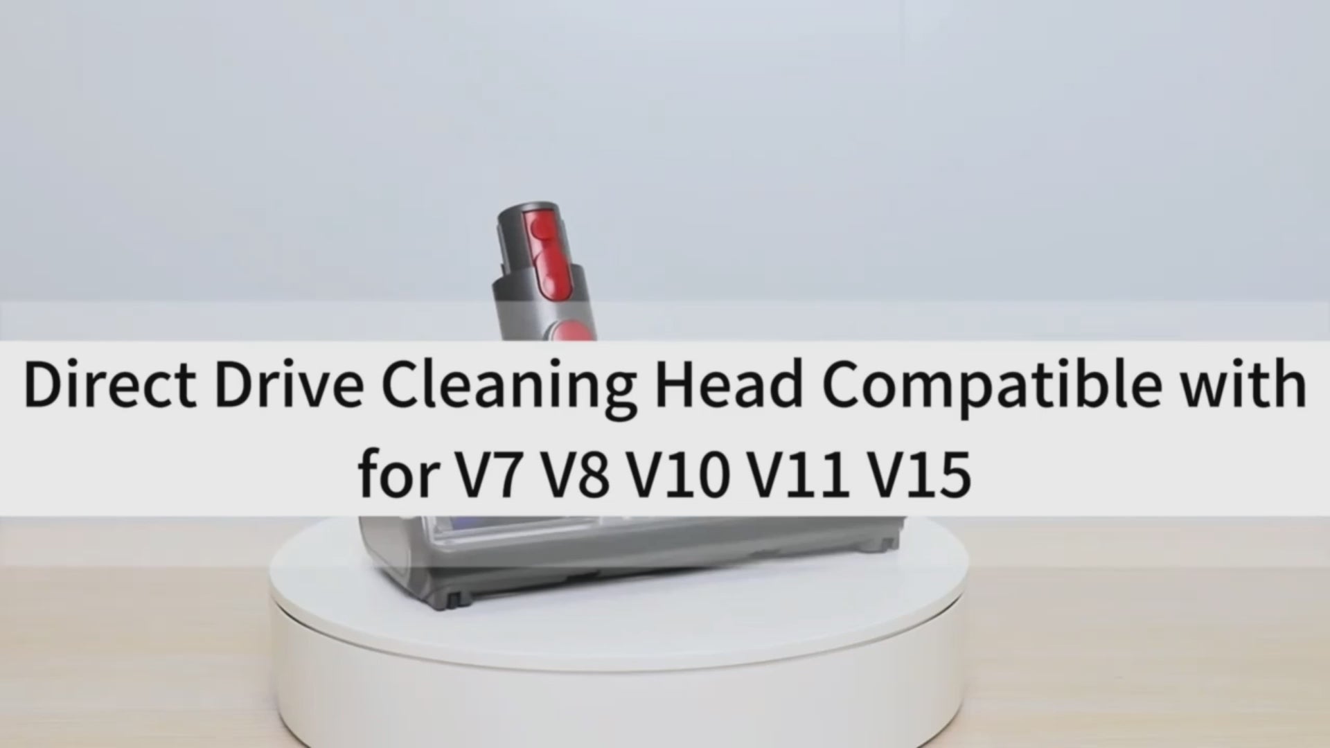 Cleaning Head with Direct Drive That Works with Dyson V7, V8, V10, V11, And V15 Vacuum Cleaners, Suitable for Low Pile Carpets And Hard Surfaces
